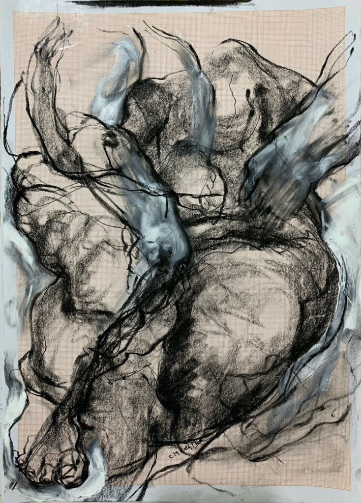 41.5x29.3 cm, pen, pastel and acrylic on paper, 2019