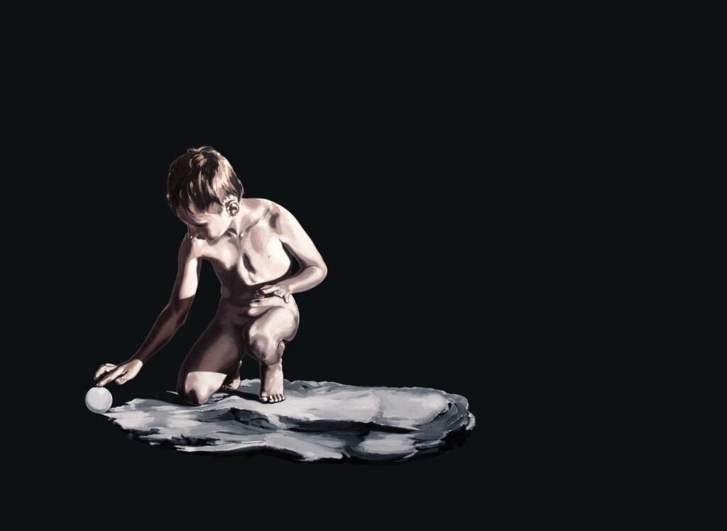 Weiße Erde, 2022, Öl auf Leinwand, 150 x 110 cm